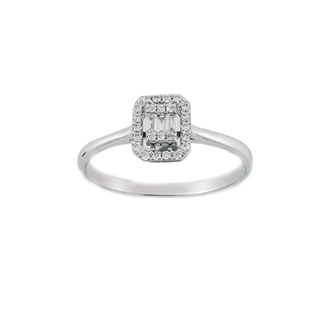 0,12ct Baget pırlanta yüzük