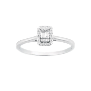 0,08ct Baget pırlanta yüzük