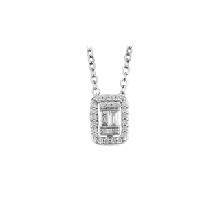 0,08ct Baget pırlanta kolye