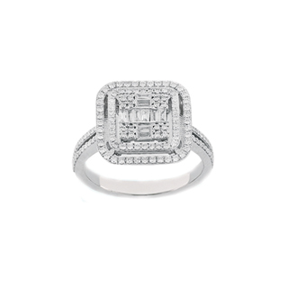 0,55 ct Baget pırlanta yüzük