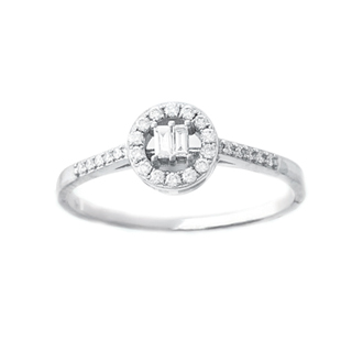 0,16ct Baget pırlanta yüzük