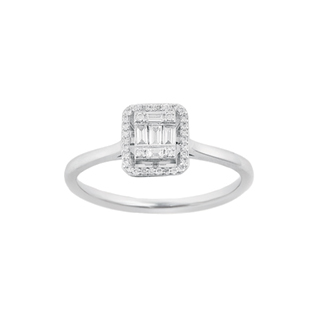 0,12ct Baget pırlanta yüzük