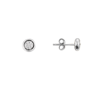 0,03ct Minimal tasarım pırlanta küpe
