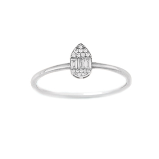 0,08ct Baget pırlanta yüzük