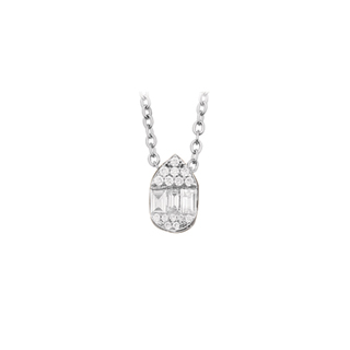 0,08ct Baget pırlanta kolye