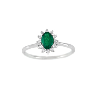 0,44ct Zümrüt taşlı pırlanta yüzük