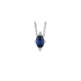 0,51ct Safir taşlı pırlanta kolye
