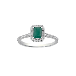 0,83ct Zümrüt taşlı pırlanta yüzük