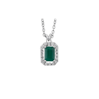 0,72ct Zümrüt taşlı pırlanta kolye