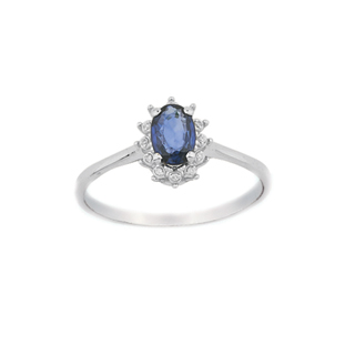 0,52ct Safir taşlı pırlanta yüzük