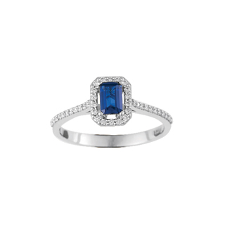 0,82ct Safir taşlı pırlanta yüzük