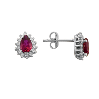 1,38ct Yakut taşlı pırlanta küpe