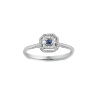 0,08ct Safir taşlı pırlanta yüzük