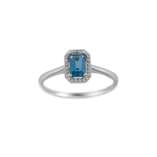 0,85ct Bluetopaz taşlı pırlanta yüzük